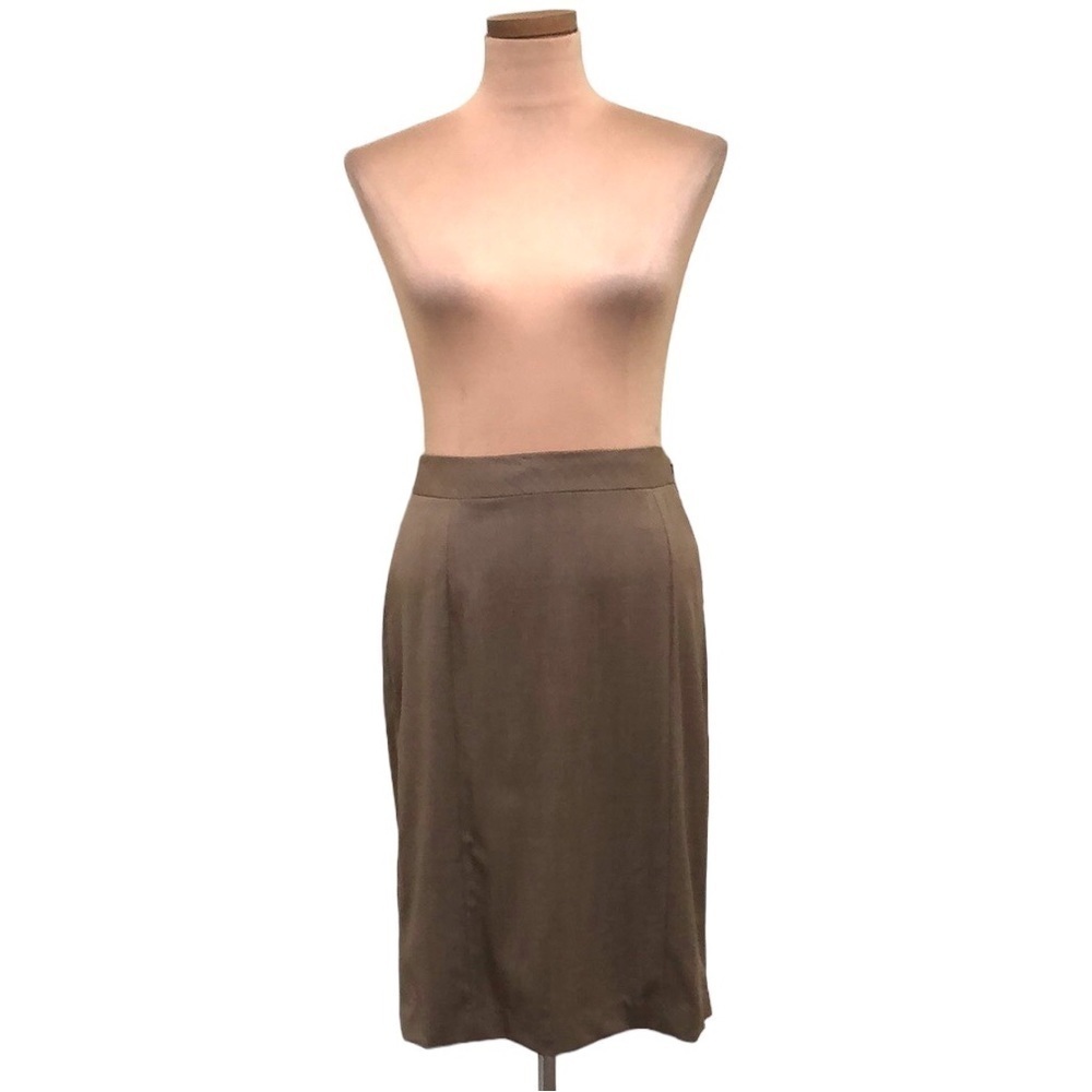 Lafayette 148 New York Skirt Size 4 Light Brown Wool Blend